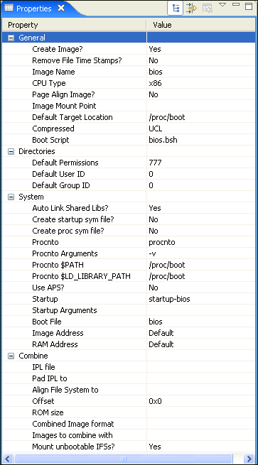 Builder properties