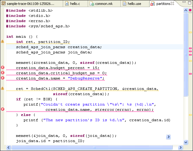 C/C++ Editor layout