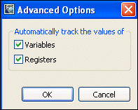 Advanced    Debug options