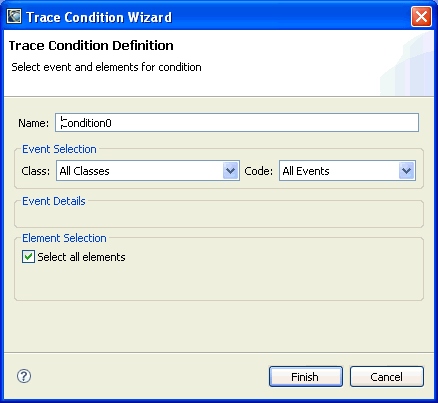 Trace condition definition