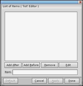 List editor